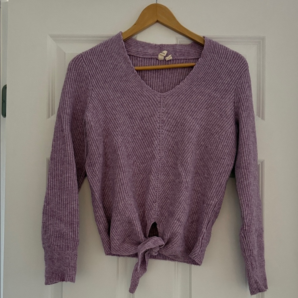 Anthropologie Lavender Knit Sweater